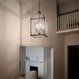 Kichler Larkin 6-Light Olde Bronze Transitional Cage Medium Hanging Pendant Light