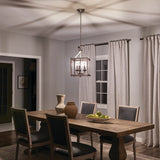 Kichler Larkin 3-Light Brushed Nickel Transitional Lantern Medium Hanging Pendant Light