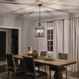 Kichler Larkin 3-Light Brushed Nickel Transitional Lantern Medium Hanging Pendant Light