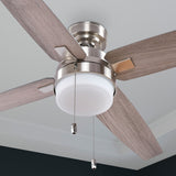 Hunter Crossfield LED 54-in Brushed Nickel Indoor Ceiling Fan with Light Kit, 4-Blade