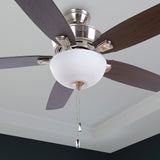 Hunter Creekside LED 52-in Brushed Nickel Indoor Ceiling Fan with Light Kit (5-Blade)