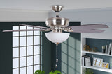Hunter Creekside LED 52-in Satin Nickel Indoor Ceiling Fan with Light Kit, 5-Blade
