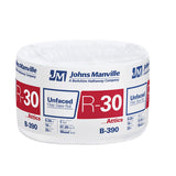 Johns Manville R-30 Unfaced Fiberglass Roll Insulation, 31.25-sq ft (15-in W x 25-ft L) – B390