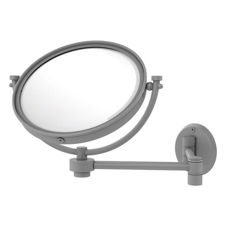 Allied Brass 8-in x 10-in Matte White Double-Sided Magnifying Wall-Mounted Vanity Mirror