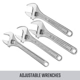 CRAFTSMAN 10-in Steel Reversible Jaw Adjustable Wrench, Individual