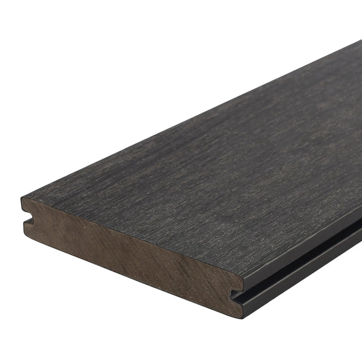 NewTechWood Magellan Solid Board with Groove 1-in x 6-in x 8-ft Hawaiian Charcoal Grooved Composite Deck Board (49-Pack)