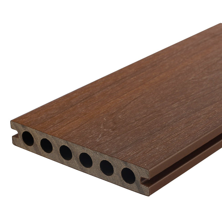 NewTechWood Voyager Hollow Board 1-in x 6-in x 8-ft Brazilian Ipe Grooved Composite Deck Board (49-Pack)