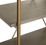 Safavieh Rigby Gold Liquid/Rustic Oak Metal Etagere