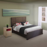 Winsome Wood Henry Natural Wood Nightstand with Open Storage Compartment and Cabinet Storage