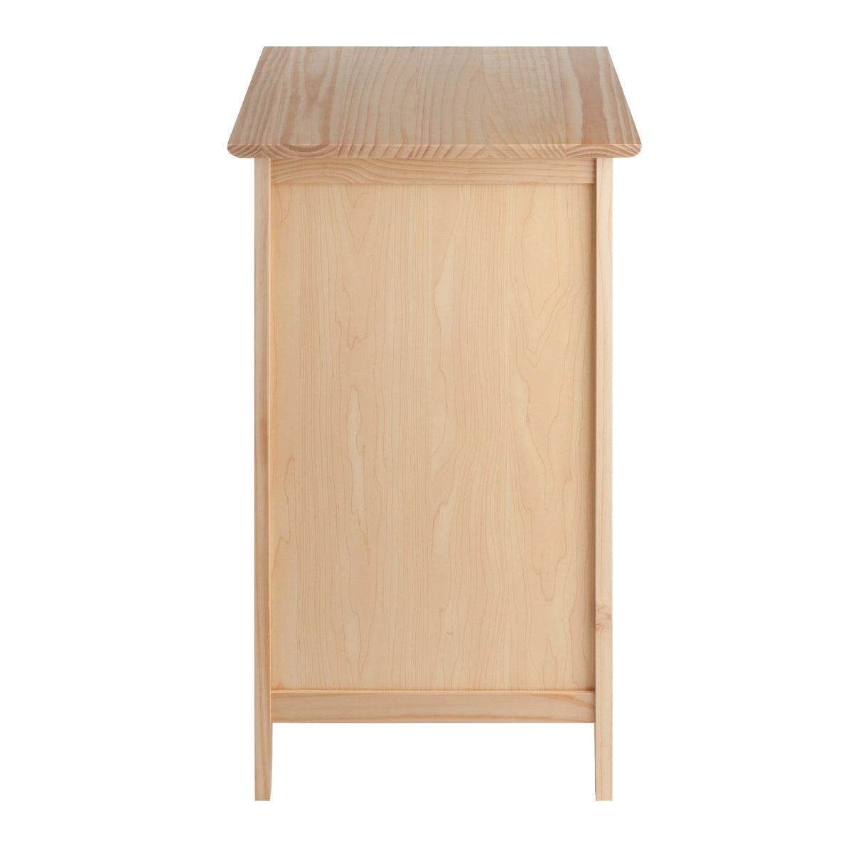 Winsome Wood Henry Natural Wood Nightstand with Open Storage Compartment and Cabinet Storage