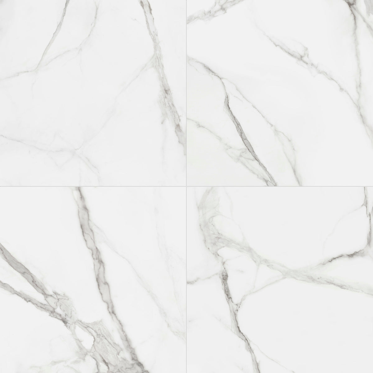 Satori Calacatta 32-in x 32-in Polished Porcelain Marble-Look Floor and Wall Tile, Rectified (13.78-sq ft/Carton)
