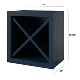 allen + roth Port 18-in W x 18.125-in H x 12-in D Navy Open Cube Organizer Wall Fully Assembled Cabinet (Flat Panel Style)