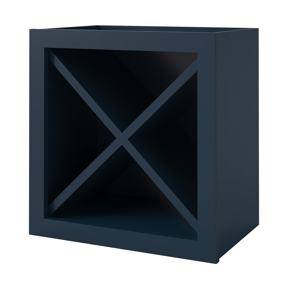 allen + roth Port 18-in W x 18.125-in H x 12-in D Navy Open Cube Organizer Wall Fully Assembled Cabinet (Flat Panel Style)