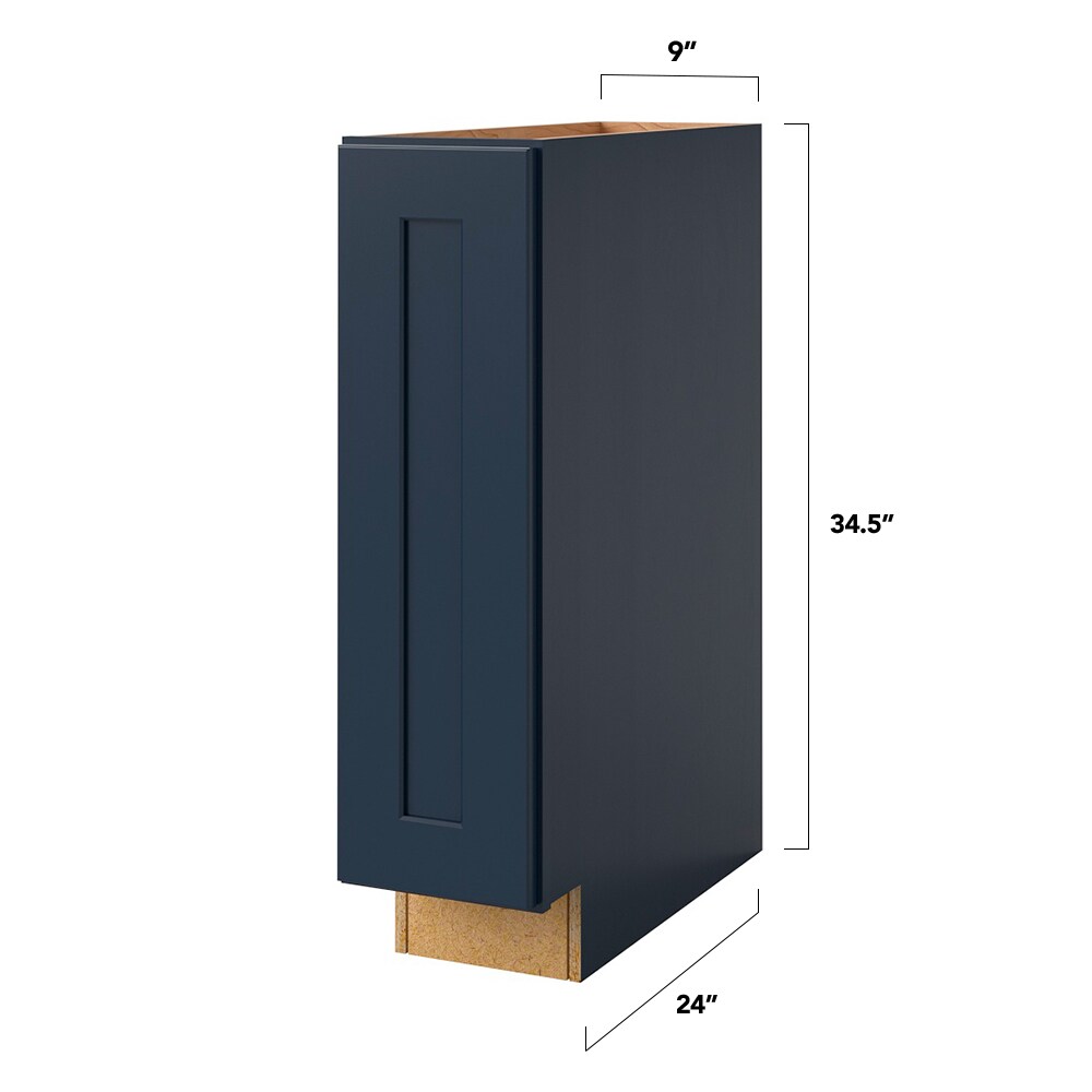 allen + roth Port 9-in W x 34.5-in H x 24-in D Navy Pull-out Tray Divider Base Fully Assembled Cabinet (Flat Panel Style)