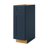 allen + roth Port 12-in W x 34.5-in H x 24-in D Navy 1-Drawer Base Fully Assembled Cabinet (Flat Panel Shaker Style)