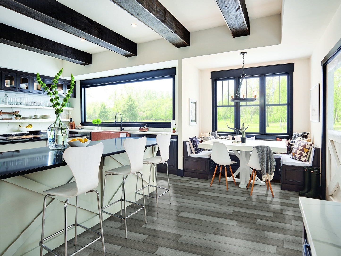 Armstrong Flooring Essentials Neutral 6-in W x 48-in L x 5-mm Thick Waterproof Interlocking Luxury Vinyl Plank Flooring (18.88-sq ft/carton)