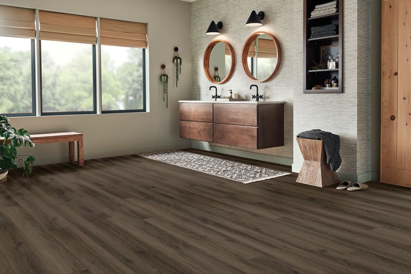Armstrong Flooring Empower Reindeer Brown 6-in W x 72-in L x 7-mm Waterproof Interlocking Luxury Vinyl Plank Flooring (20-mil Wear Layer, 17.4-sq ft/carton)