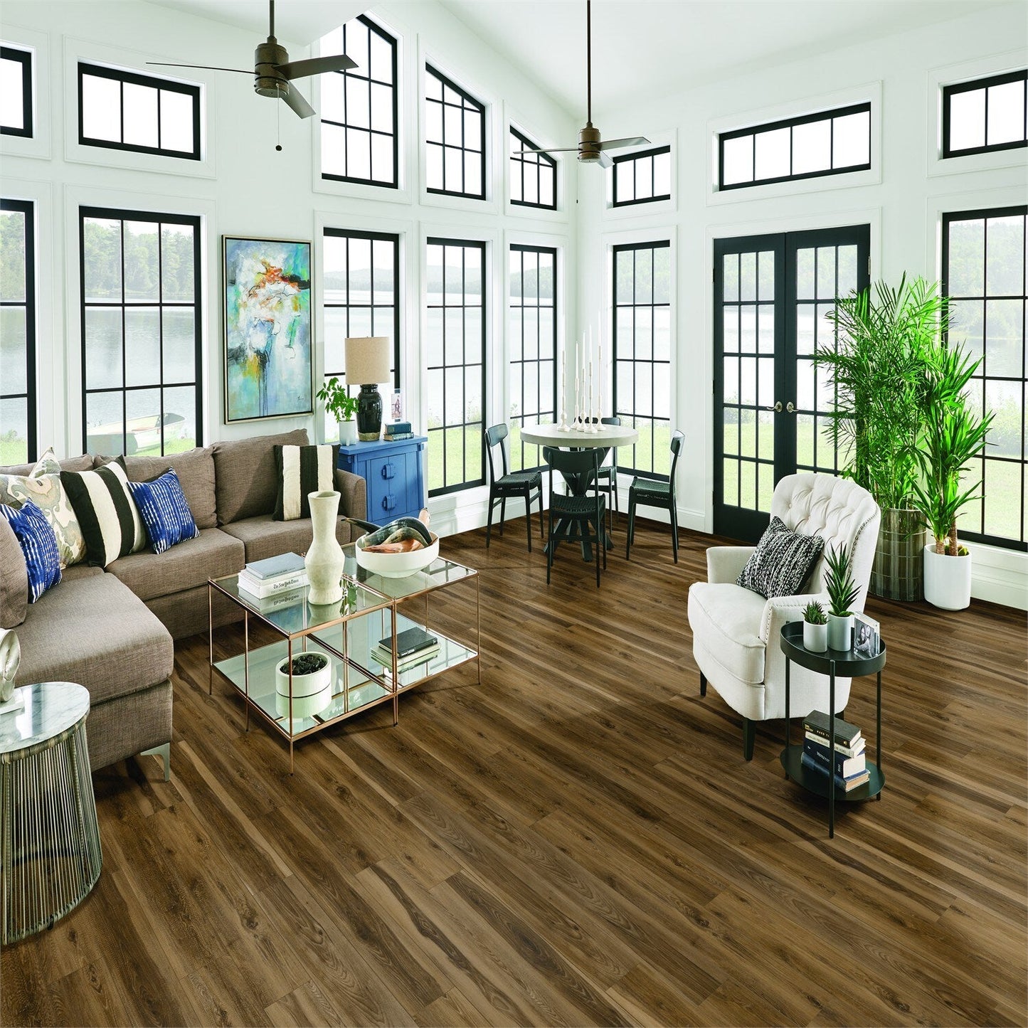 Armstrong Flooring Empower Flaxen Field 9-in W x 72-in L x 7-mm Waterproof Interlocking Luxury Vinyl Plank Flooring (18.19-sq ft/carton)