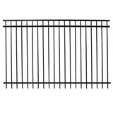 Fortress Building Products Versai 5-ft H x 8-ft W Gloss Black Steel Spaced Picket Flat-top Privacy Fence Panel