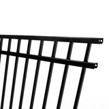 Fortress Building Products Versai 5-ft H x 8-ft W Gloss Black Steel Spaced Picket Flat-top Privacy Fence Panel