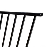 Fortress Building Products Versai 4-ft H x 8-ft W Gloss Black Steel Spaced Picket Flat-top Privacy Fence Panel