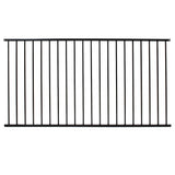 Fortress Building Products Versai 4-ft H x 8-ft W Gloss Black Steel Spaced Picket Flat-top Privacy Fence Panel