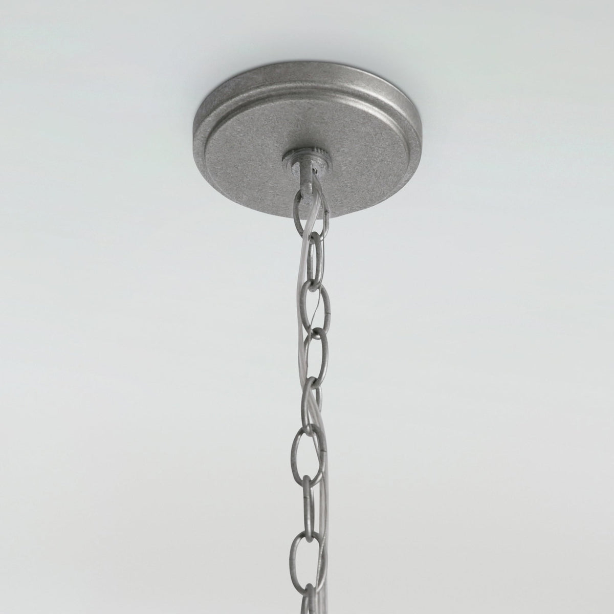 Progress Lighting Bradberry Antique White with Galvanized Accents Farmhouse Lantern Pendant Light, 9.125-in W x 16.875-in H