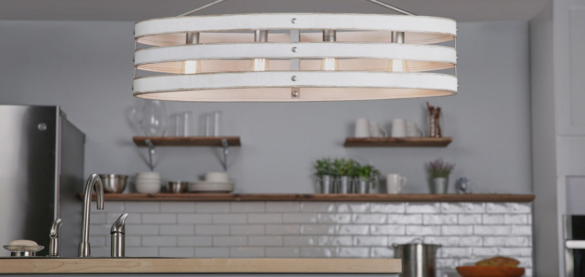 Progress Lighting Gulliver 4-Light White Coastal Chandelier