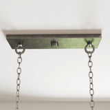 Progress Lighting Bradberry 5-Light Antique White and Galvanized Farmhouse Linear Large Hanging Kitchen Island Light