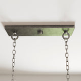 Progress Lighting Bradberry 5-Light Antique White with Galvanized Accents Linear Chandelier, 33.62-in