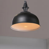 Progress Lighting Impress Black Industrial Dome Pendant Light, 16-in W x 15.125-in H