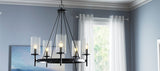 Progress Lighting Strahan 5-Light Black Transitional Chandelier