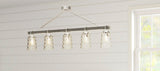 Progress Lighting Tiana 5-Light Driftwood and Brushed Nickel Transitional Chandelier, 45.5-in W x 22-in H