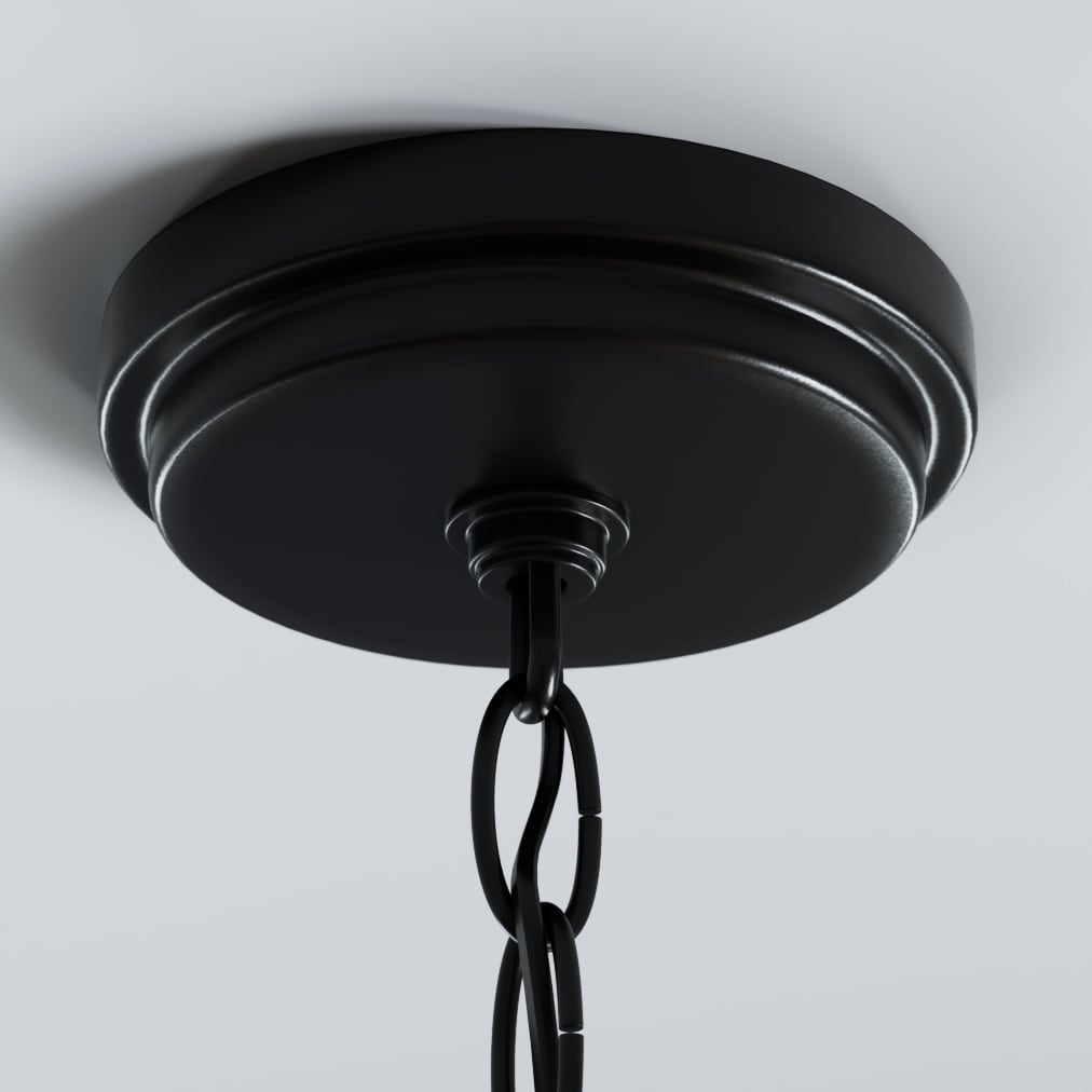 Progress Lighting Strahan 3-Light Black Transitional Chandelier, 25.75-in W x 23.87-in H