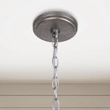 Progress Lighting Forrester 4-Light Antique White and Galvanized Farmhouse Square Medium Hanging Pendant Light
