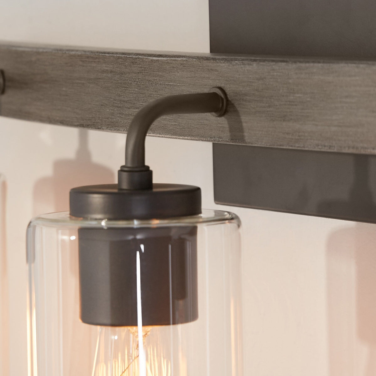 Progress Lighting Bradberry 3-Light Gray Farmhouse Vanity Light, 24-in