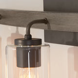 Progress Lighting Bradberry 3-Light Gray Farmhouse Vanity Light, 24-in
