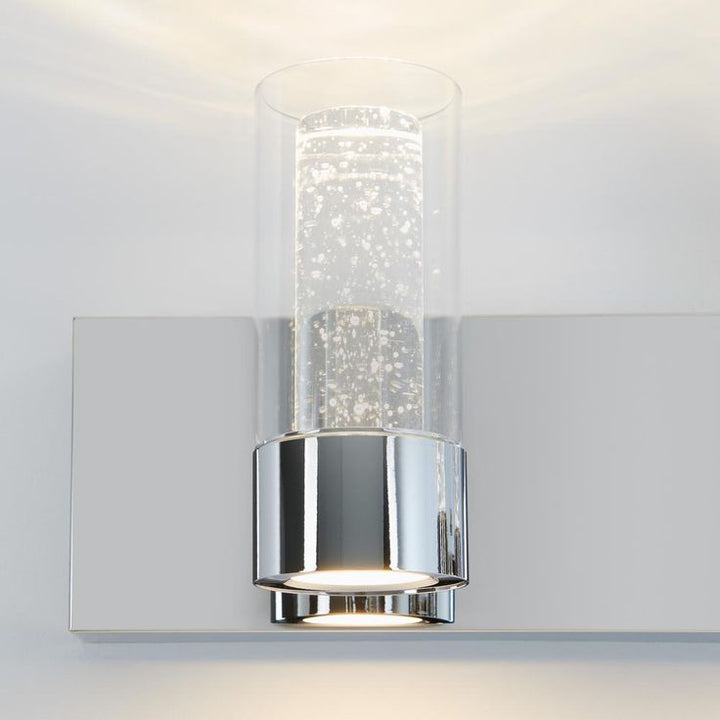 Essence 15.9 in. Chrome LED Vanity Light Bar with Bubble Glass
