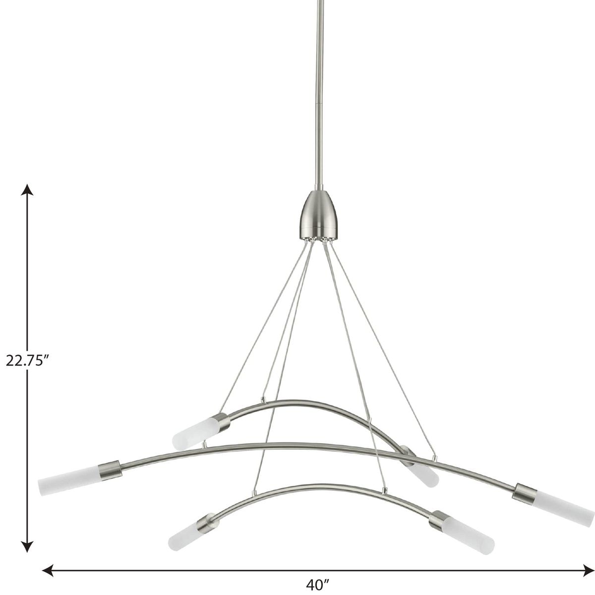 Progress Lighting Kylo Led 6-Light Brushed Nickel Modern/ContemporaryLED Chandelier