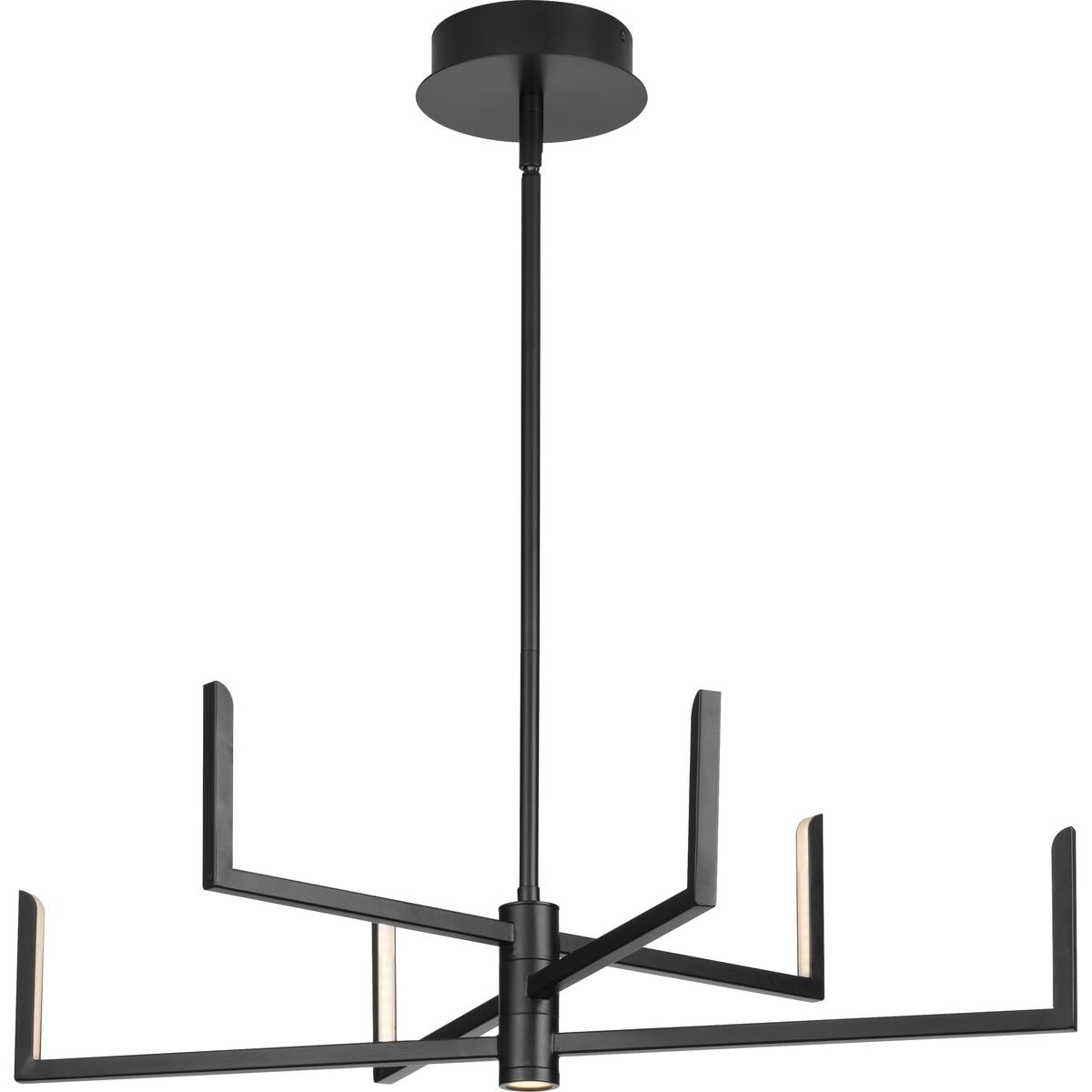 Progress Lighting Pivot Led 7-Light Matte Black Modern/ContemporaryLED Chandelier