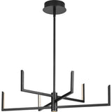 Progress Lighting Pivot Led 7-Light Matte Black Modern/ContemporaryLED Chandelier