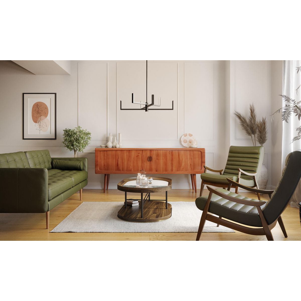 Progress Lighting Pivot Led 7-Light Matte Black Modern/ContemporaryLED Chandelier