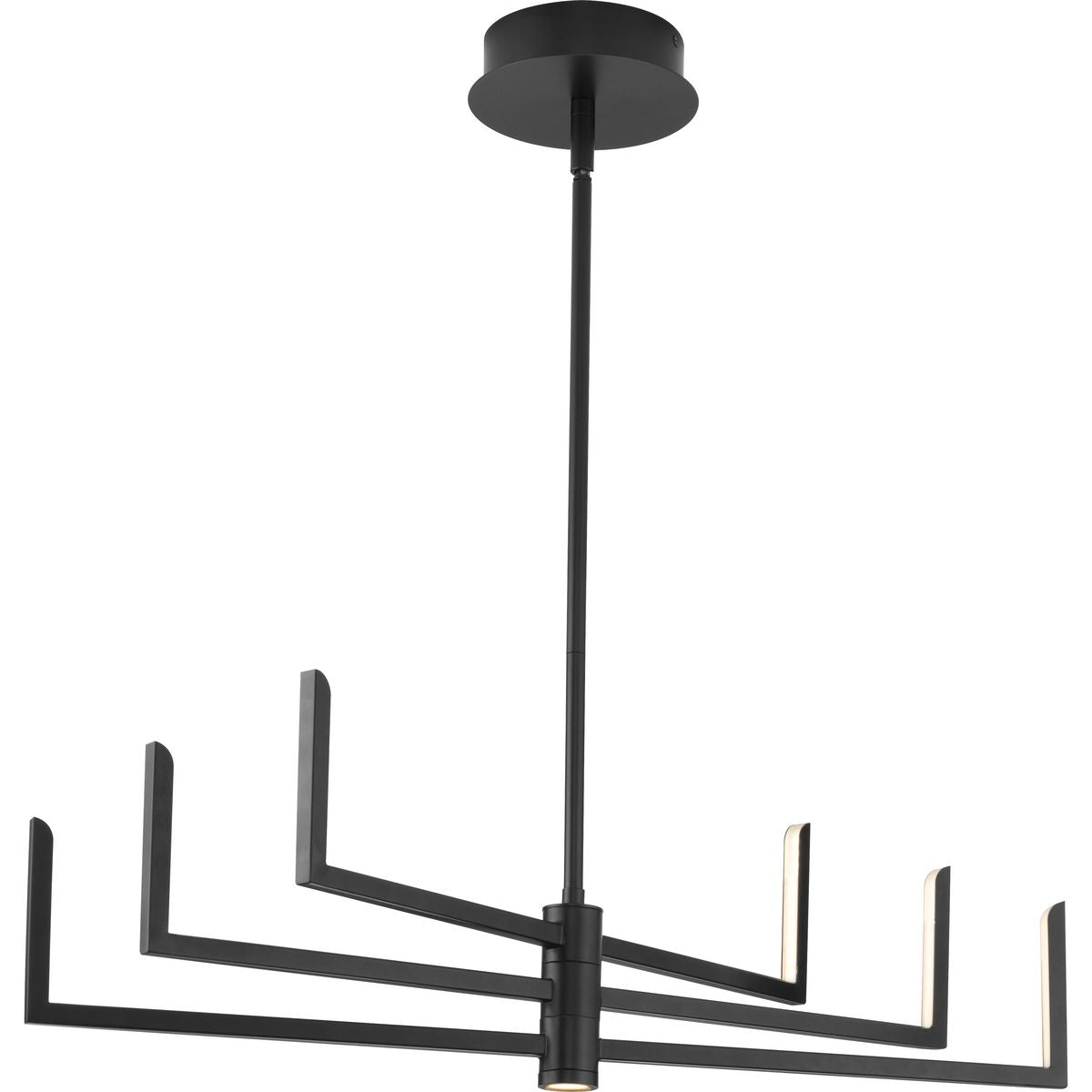 Progress Lighting Pivot Led 7-Light Matte Black Modern/ContemporaryLED Chandelier