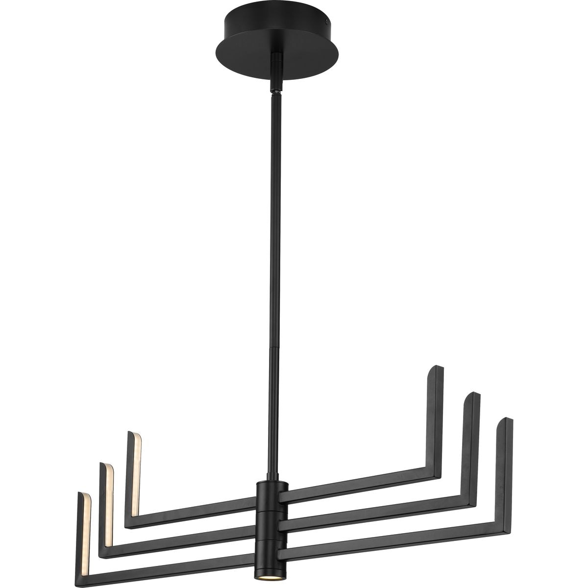 Progress Lighting Pivot Led 7-Light Matte Black Modern/ContemporaryLED Chandelier
