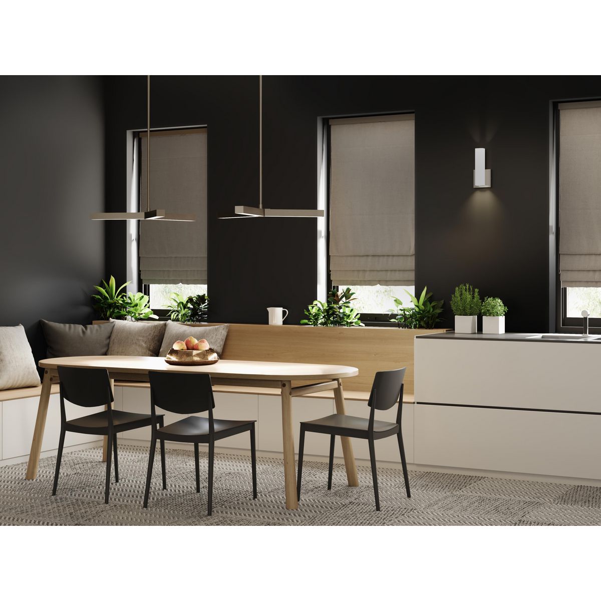 Progress Lighting Planck Led 3-Light Brushed Nickel Modern/ContemporaryLED Chandelier