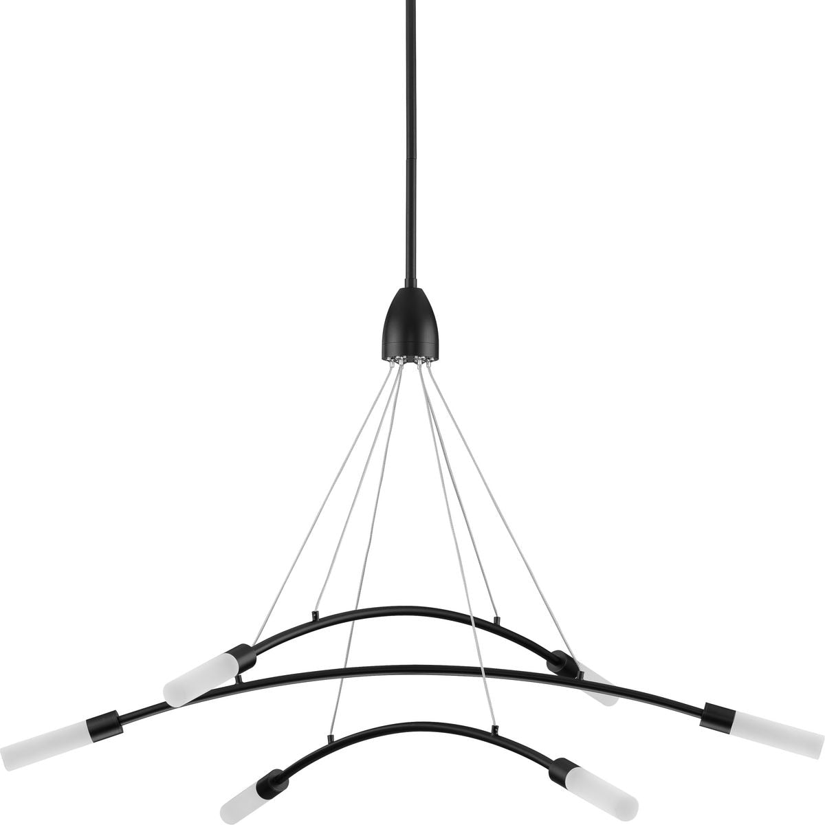 Progress Lighting Kylo Led 6-Light Matte Black Modern/ContemporaryLED Chandelier