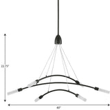 Progress Lighting Kylo Led 6-Light Matte Black Modern/ContemporaryLED Chandelier