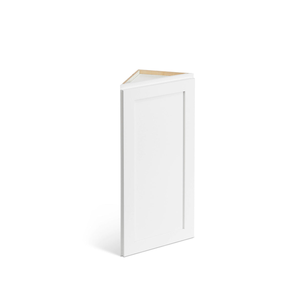 Valleywood Cabinetry Pure White 12-in W x 30-in H x 12-in D Pure White Birch Diagonal Corner Wall Ready To Assemble Plywood Cabinet (Flat Panel Shaker Style)