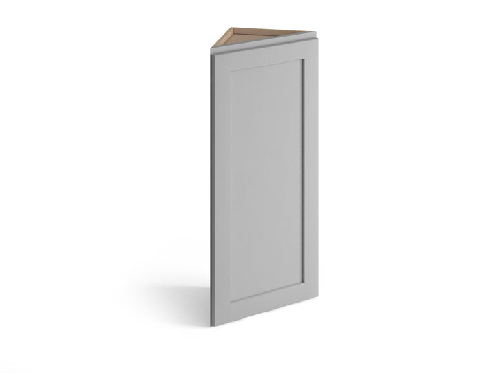 Valleywood Cabinetry Proper Gray 12-in W x 36-in H x 12-in D Proper Gray Birch Diagonal Corner Wall Ready To Assemble Plywood Cabinet (Flat Panel Shaker Style)