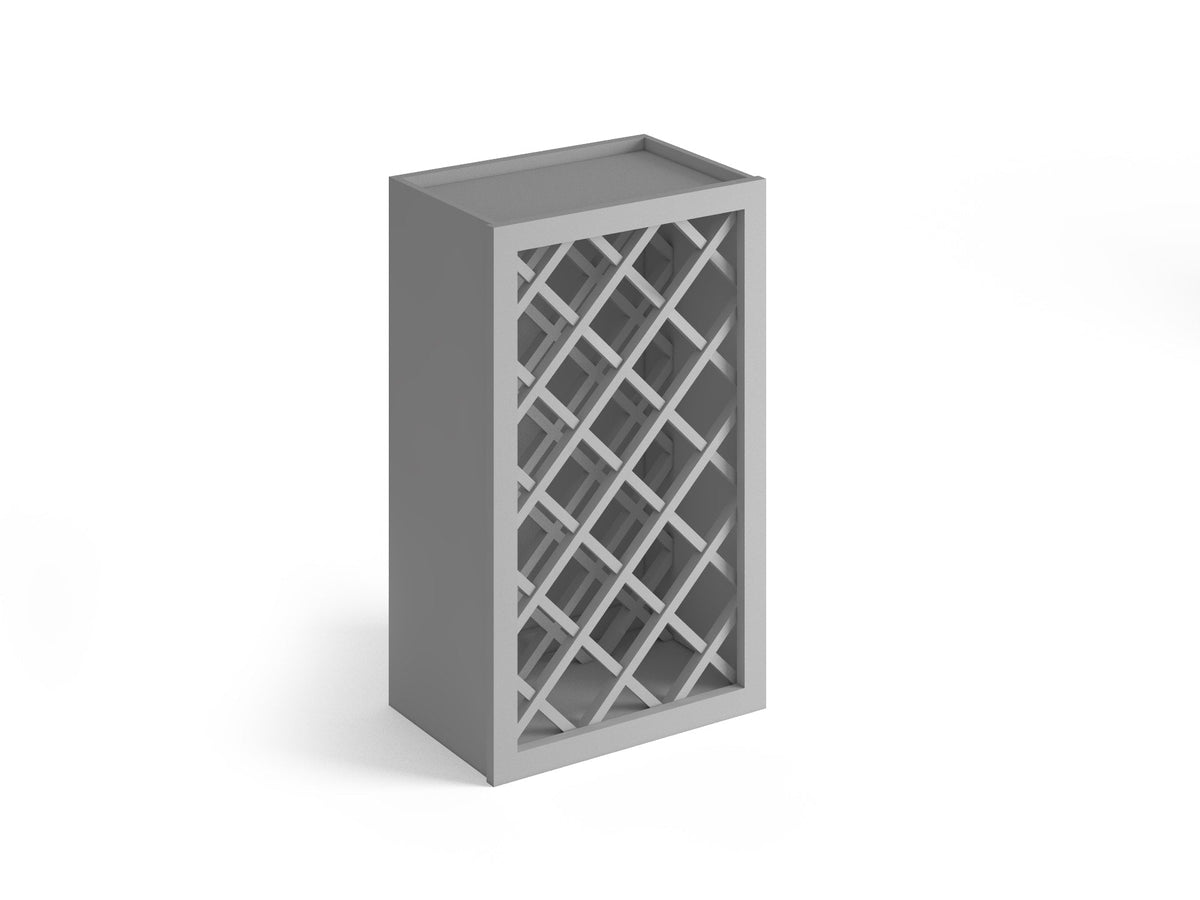 Valleywood Cabinetry Proper Gray 15-in W x 36-in H x 12-in D Proper Gray Birch Open Cube Organizer Wall Ready To Assemble Plywood Cabinet (Flat Panel Style)